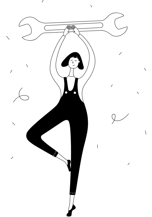 Ilustração de ambiente colaborativo